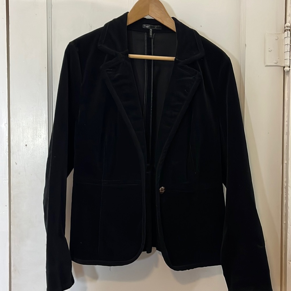 Black fine corduroy blazer jacket